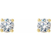 14K Yellow Gold 1/5 CTW Lab-Grown Diamond 4-Prong Stud Earrings