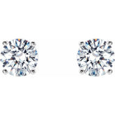 14K White Gold 2 CTW Lab-Grown Diamond 4-Prong Stud Earrings