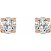 14K Rose Gold 1/8 CTW Lab-Grown Diamond Earrings