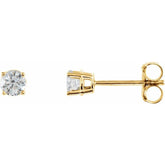 14K Yellow Gold 3/8 CTW Natural Diamond Earrings