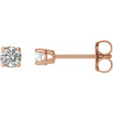 14K Rose Gold 3/8 CTW Natural Diamond Earrings