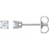 14K White Gold 3/8 CTW Natural Diamond Earrings