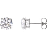 14K White Gold 2 1/2 CTW Lab-Grown Diamond Earrings