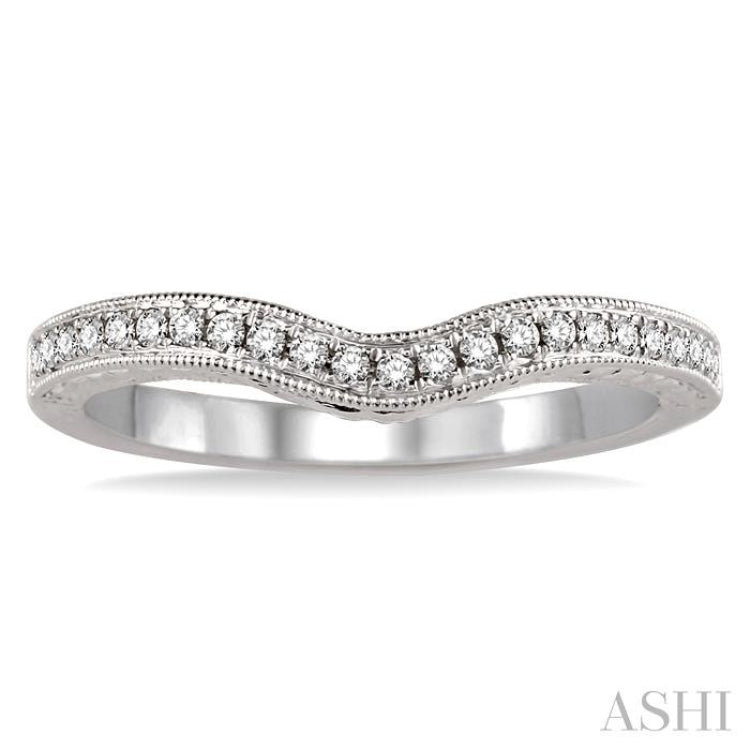 1/6 Ctw Round Cut Diamond Wedding Band in 14K White Gold