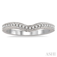 1/6 Ctw Round Cut Diamond Wedding Band in 14K White Gold