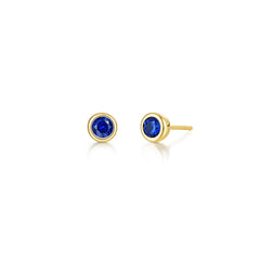 September Bezel Birthstone Earrings
