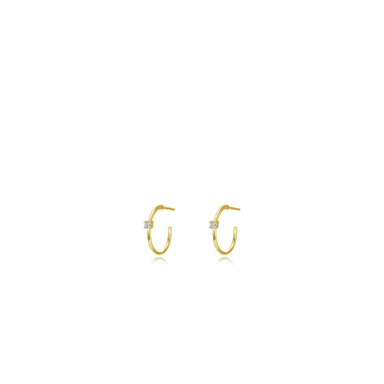 10Mm High Polised Hoop Earrings