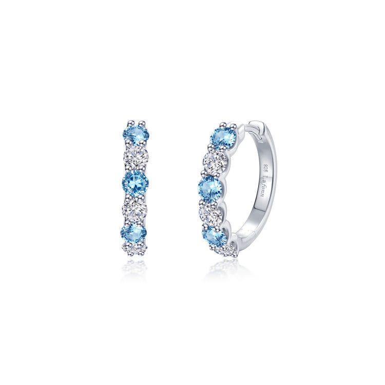 Josie Blue Topaz Hoop Earrings 