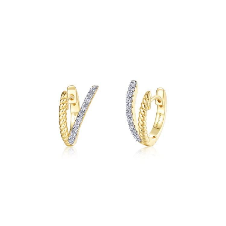 Eternal Weave Huggie Earrings