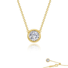 1.25 CTW Bezel-Set Solitaire Necklace