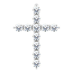 Platinum 1/4 CTW Natural Diamond Cross Pendant