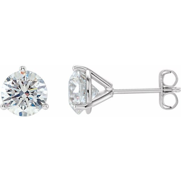 14K White Gold 1 CTW Natural Diamond Stud Earrings