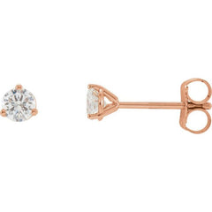 14K Rose Gold 1/3 CTW Natural Diamond Stud Earrings