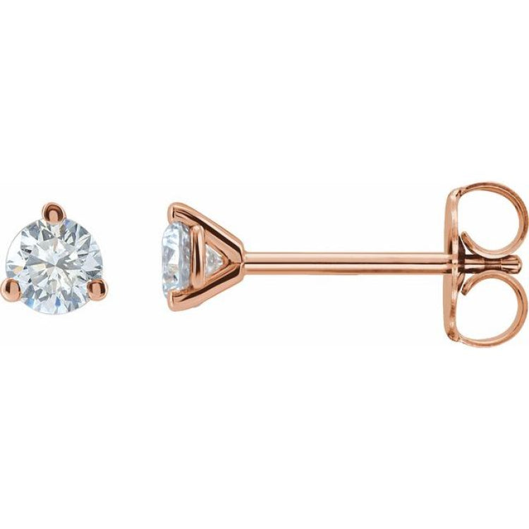 14K Rose Gold 1/2 CTW Lab-Grown Diamond Stud Earrings