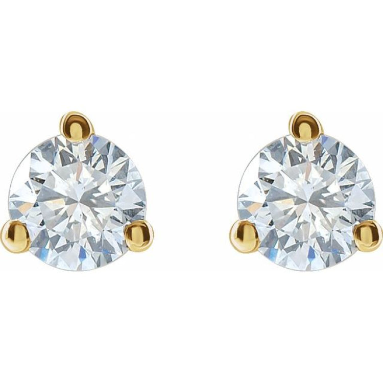 14K Yellow Gold 5/8 CTW Lab-Grown Diamond Stud Earrings