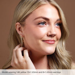 14K Rose Gold Hinged 15 mm Hoop Earring