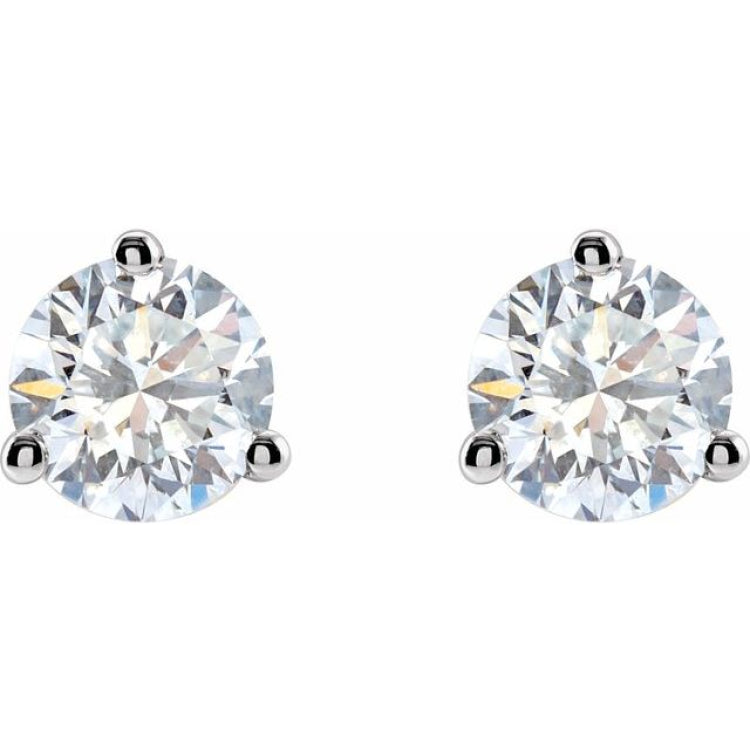 14K White Gold 1 CTW Lab-Grown Diamond Stud Earrings