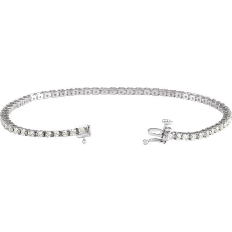 14K White Gold 2 CTW Lab-Grown Diamond Line 7 1/4" Bracelet