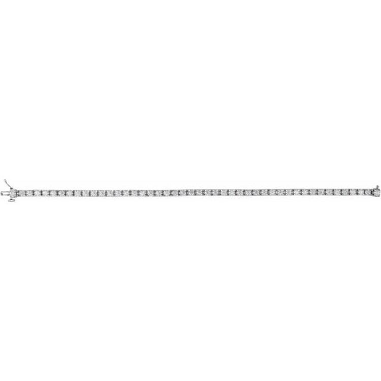 14K White Gold 5 CTW Lab-Grown Diamond Line 7 1/4" Bracelet