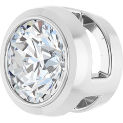 14K White Gold 1/3 CT Natural Diamond Slide Pendant