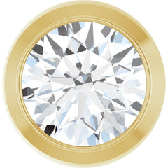 14K Yellow Gold 1/3 CT Natural Diamond Slide Pendant
