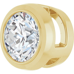 14K Yellow Gold 1/3 CT Natural Diamond Slide Pendant