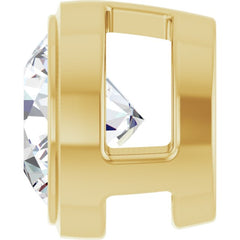 14K Yellow Gold 1/2 CT Natural Diamond Slide Pendant