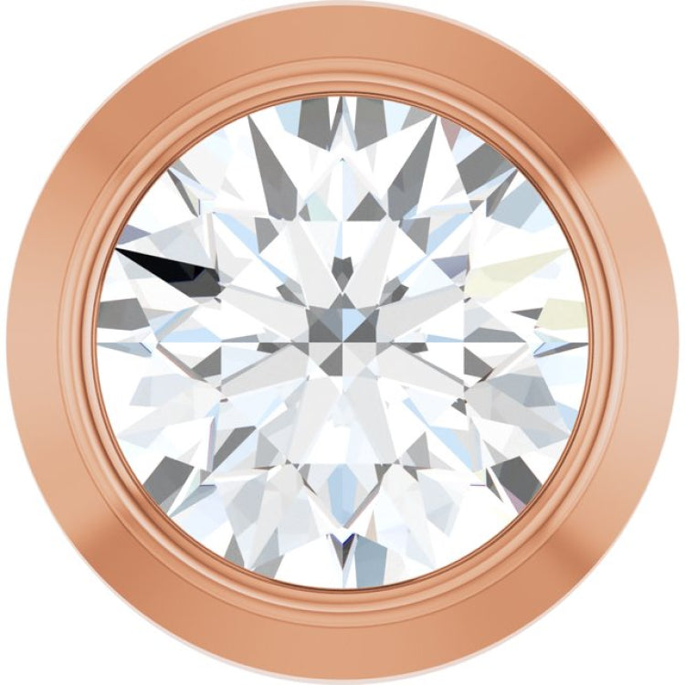 14K Rose Gold 1/10 CT Natural Diamond Slide Pendant