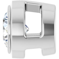 14K White Gold 1/10 CT Natural Diamond Slide Pendant