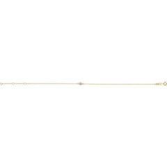 14K Yellow Gold 1/10 CT Natural Diamond 6 1/2-7 1/2" Bracelet