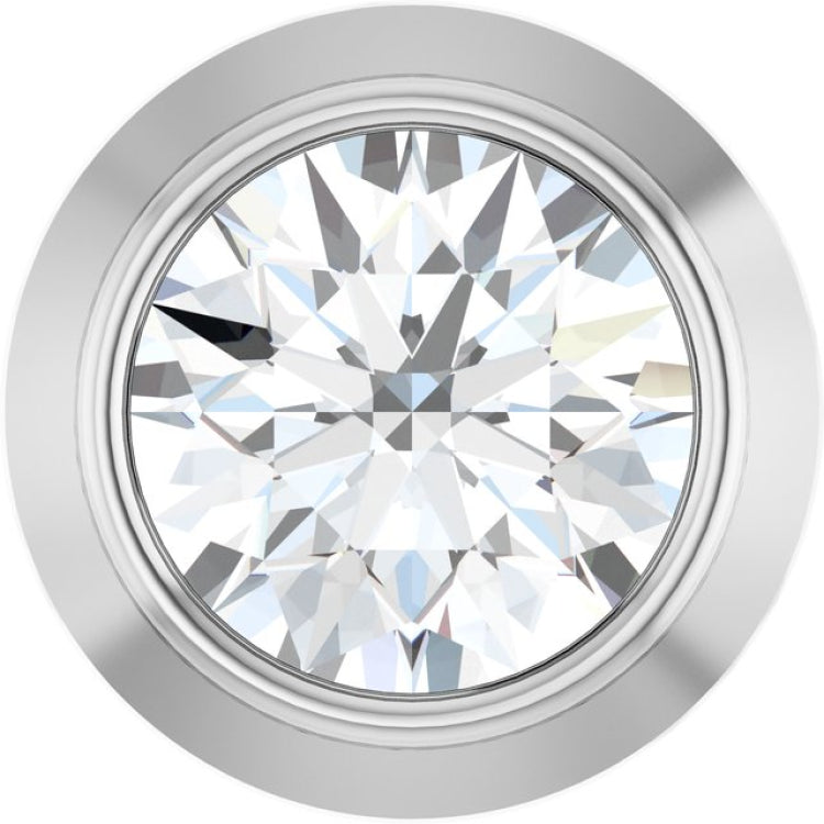 Platinum .06 CT Natural Diamond Slide Pendant