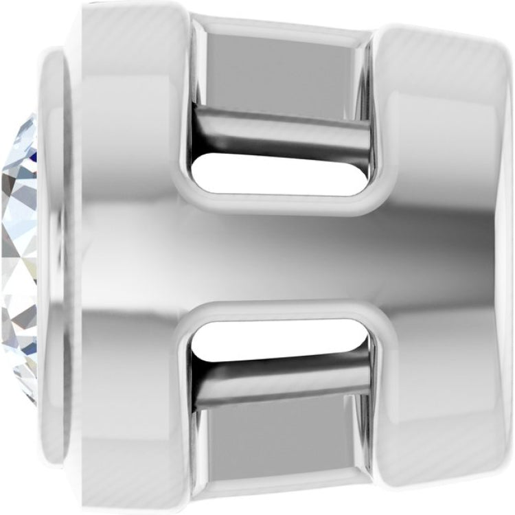 Platinum .06 CT Natural Diamond Slide Pendant