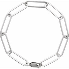 Sterling Silver 6.2 mm Paperclip-Style 7" Chain