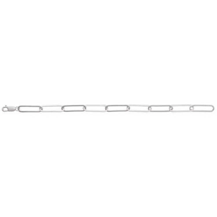 Sterling Silver 6.2 mm Paperclip-Style 7" Chain