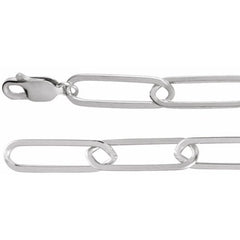Sterling Silver 6.2 mm Paperclip-Style 18" Chain