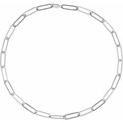 Sterling Silver 6.2 mm Paperclip-Style 18" Chain