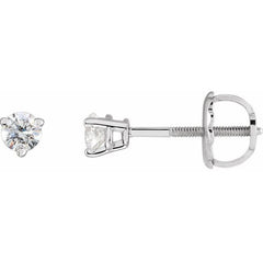 Platinum 1/3 CTW Natural Diamond Earrings