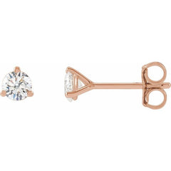 14K Rose Gold 1/8 CTW Lab-Grown Diamond Stud Earrings
