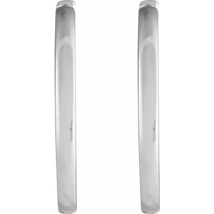 Sterling Silver Hinged 18 mm Hoop Earrings