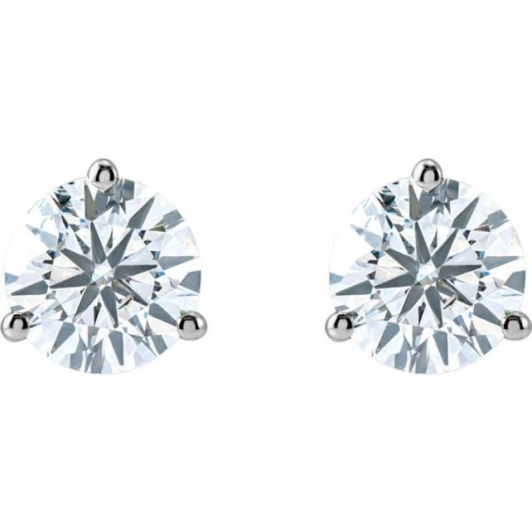 14K White Gold 3 CTW Lab-Grown Diamond Stud Earrings