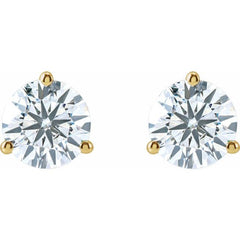 14K Yellow Gold 2 1/2 CTW Lab-Grown Diamond Stud Earrings