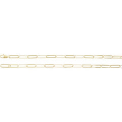 14K Yellow Gold 6.2 mm Paperclip-Style 20" Chain