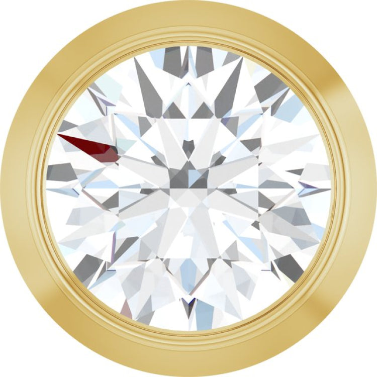 14K Yellow Gold 1/4 CT Lab-Grown Diamond Slide Pendant