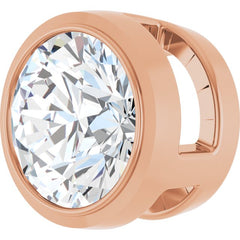 14K Rose Gold 1/2 CT Lab-Grown Diamond Slide Pendant