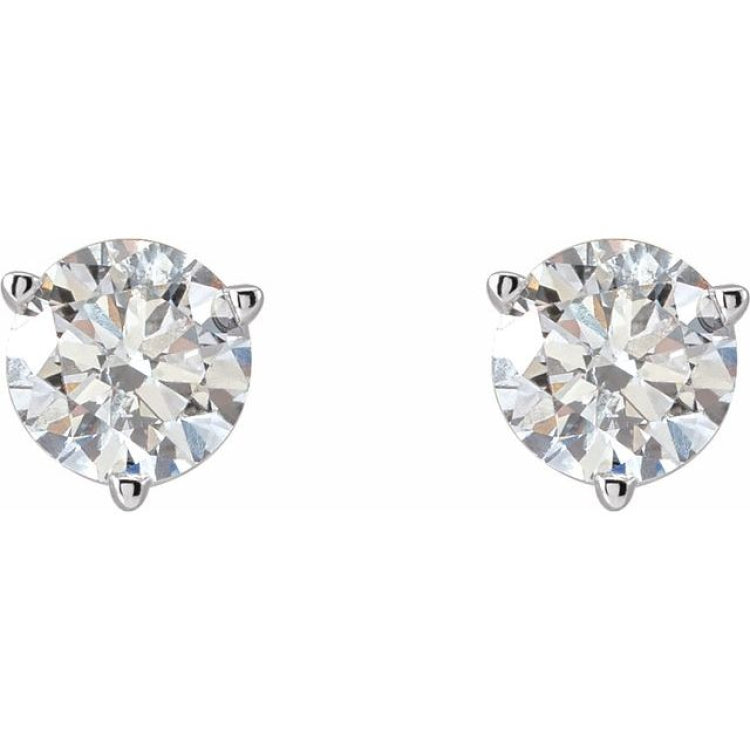 14K White Gold 1 CTW Lab-Grown Diamond Earrings