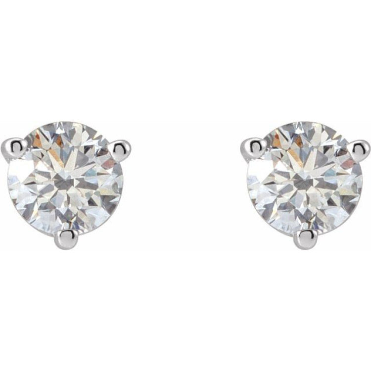 14K White Gold 1/2 CTW Lab-Grown Diamond Earrings