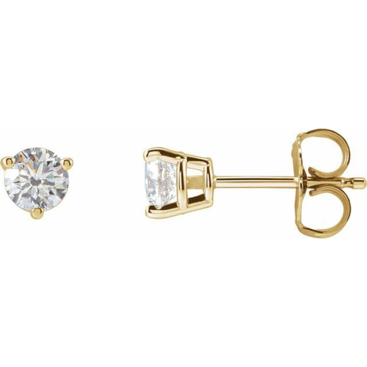 14K Yellow Gold 1/2 CTW Lab-Grown Diamond Earrings