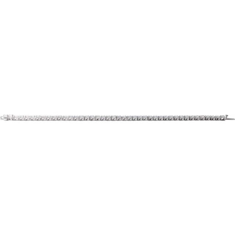 14K White Gold 7 CTW Lab-Grown Diamond Line 7 1/4" Bracelet
