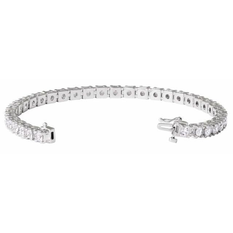 14K White Gold 7 CTW Lab-Grown Diamond Line 7 1/4" Bracelet