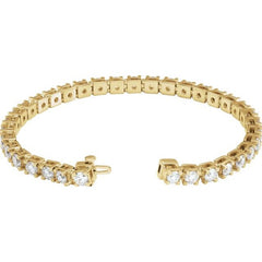 14K Yellow Gold 8 CTW Lab-Grown Diamond Line 7 1/4" Bracelet